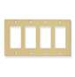 FACEPLATE, DECOREX, 4-GANG, IVORY