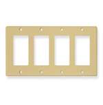 FACEPLATE, DECOREX, 4-GANG, IVORY