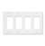 FACEPLATE, DECOREX, 4-GANG, WHITE