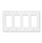 FACEPLATE, DECOREX, 4-GANG, WHITE