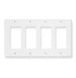 FACEPLATE, DECOREX, 4-GANG, WHITE