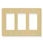 FACEPLATE, DECOREX, 3-GANG, IVORY
