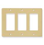 FACEPLATE, DECOREX, 3-GANG, IVORY