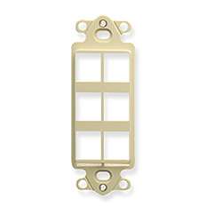 ICC IC107DI6IV 6-Port Insert, Decorex, High Density, Ivory