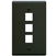 ICC 1-Gang Wallplate - 3-Port, Black