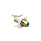 Quickport RCA Female, Blue Insert, White