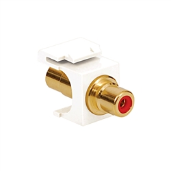 Quickport RCA Female, Red Insert, White