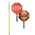 Jameson Double-Sided Stop/Slow Sign w/ Pole