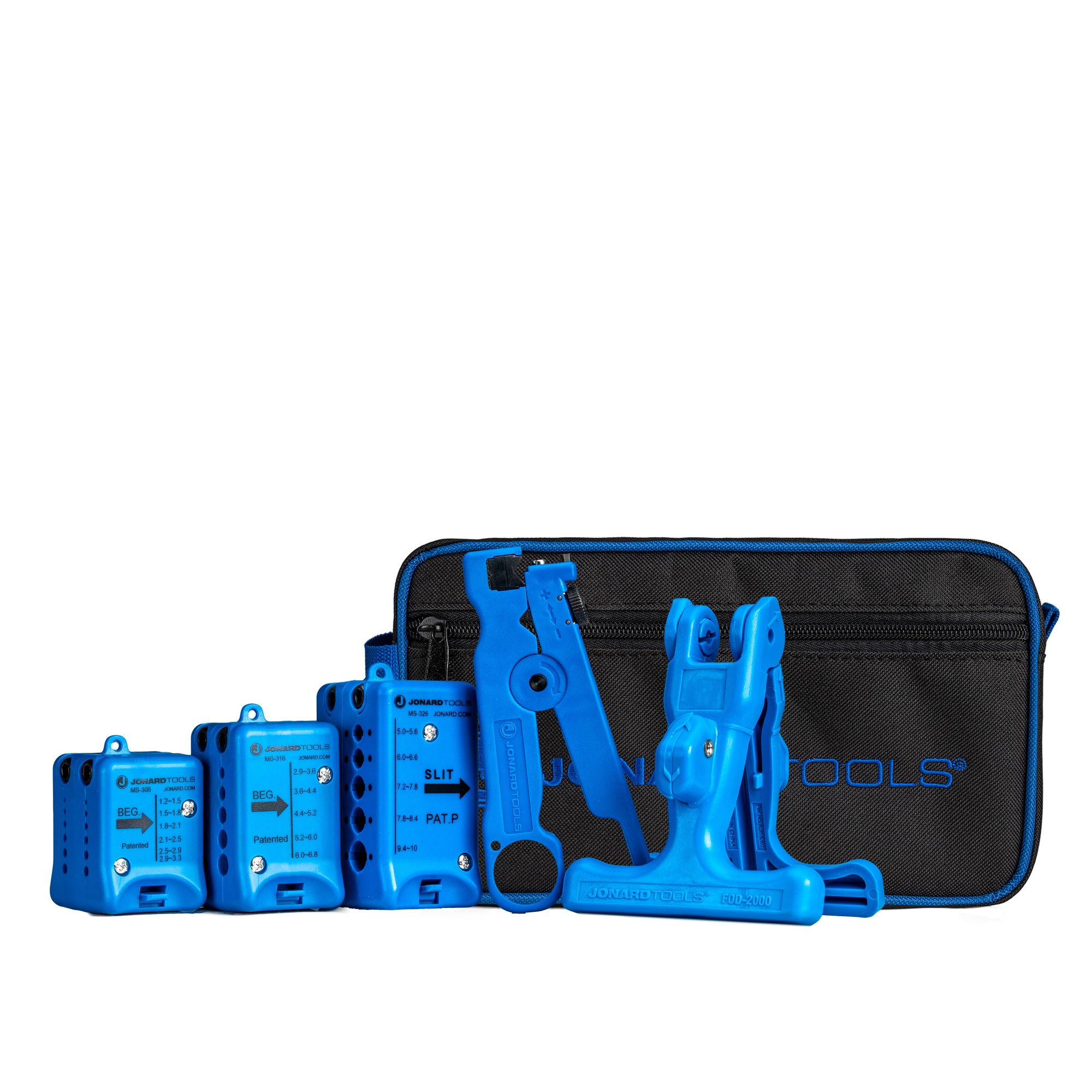 Jonard Fiber Optic Mid Span Slit & Ring Tool Kit - 1.2mm-10mm