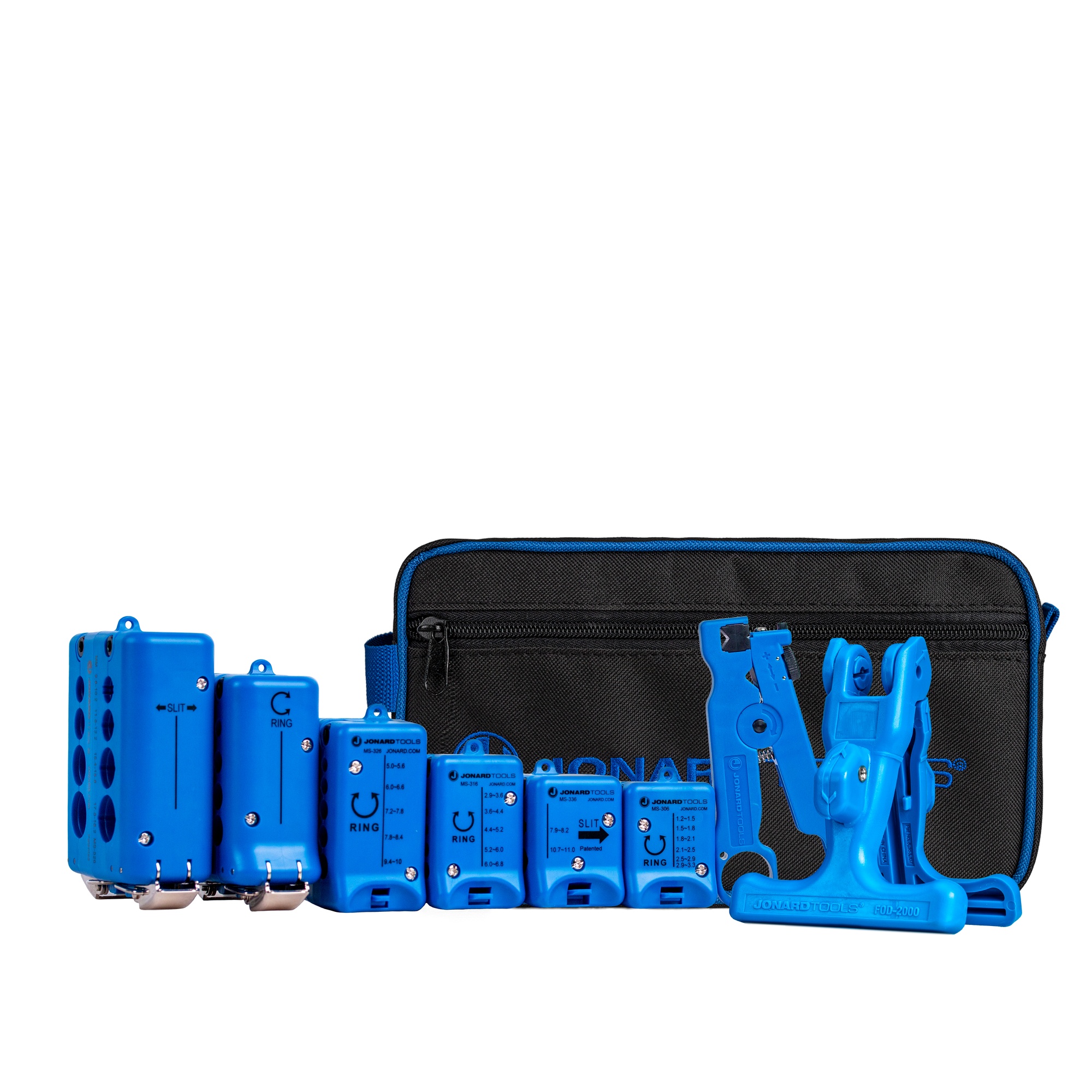 Jonard Compact Fiber Optic Mid Span Slit & Ring Tool Kit - 1.2mm-18.2mm