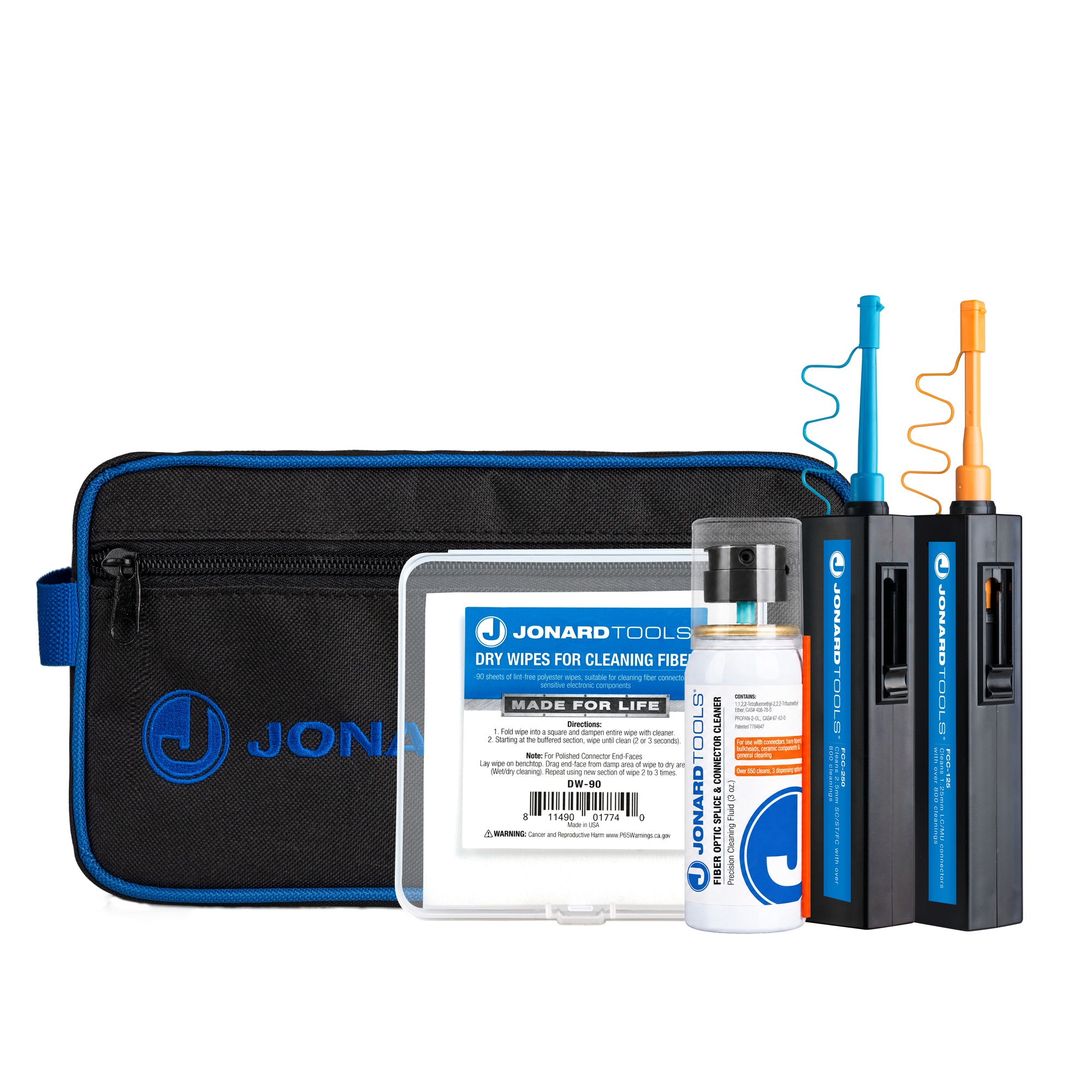 Jonard TK-182 Fiber Cleaning Kit