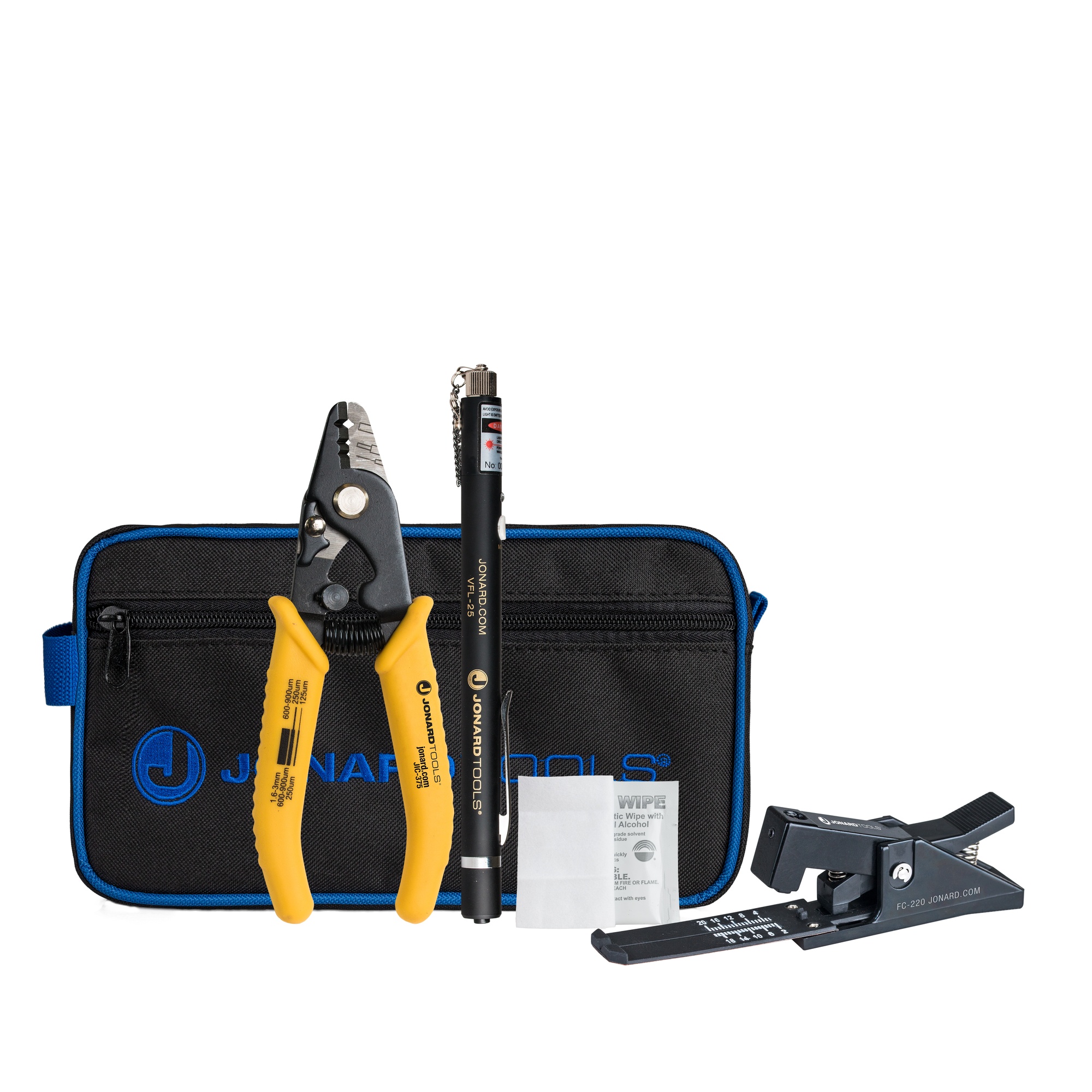 Jonard Fiber Optic Connector Clean and Prep Kit with Cleaver