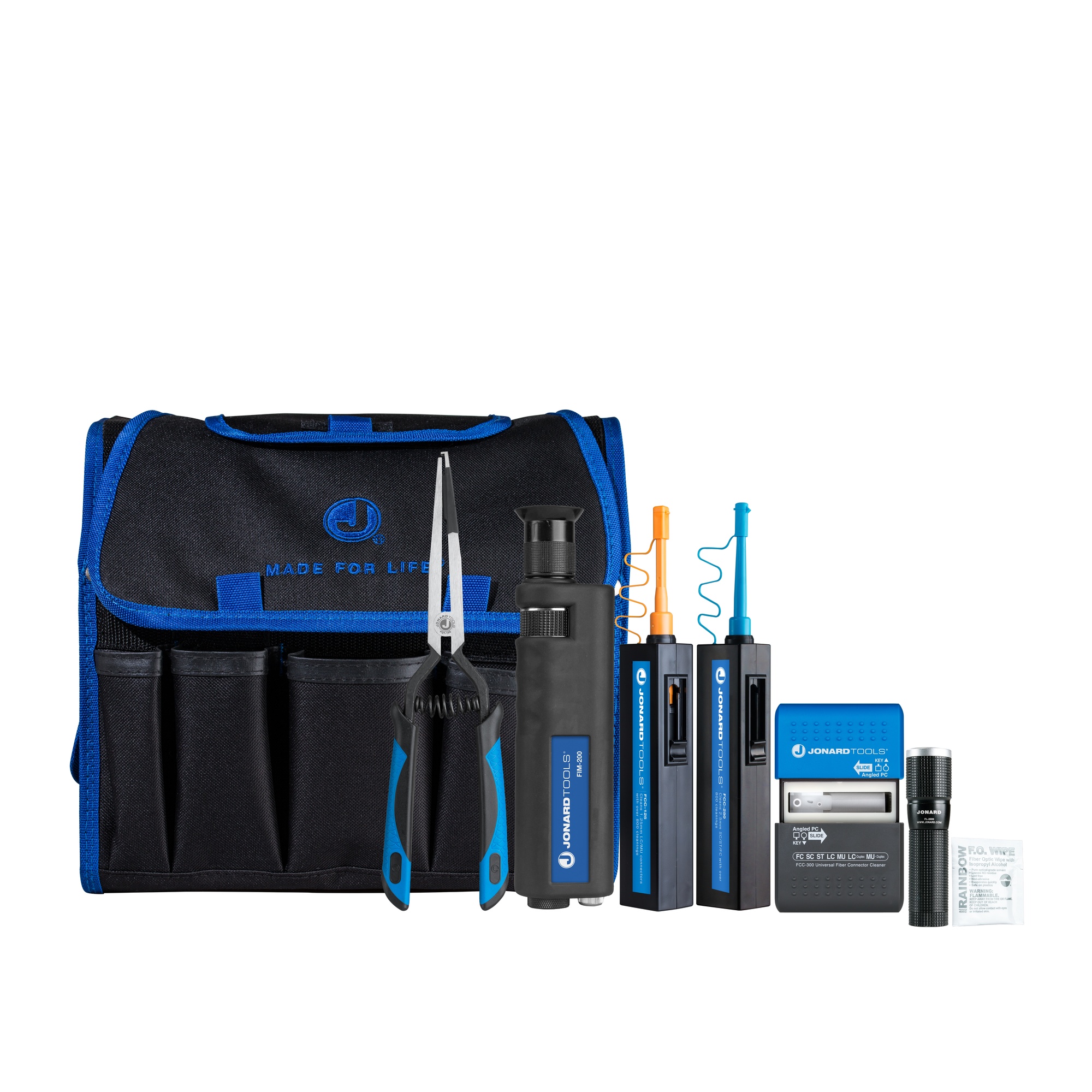 Jonard Fiber Optic Connector Cleaning and Inspection Kit - 200x