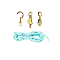 Klein Block and Tackle with Standard Snap Hooks - 268 Block, 25ft Rope