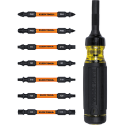 Klein 15-in-1 Ratcheting Impact-Rated Multi-Bit Torsion Zone Screwdriver
