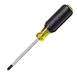 Klein Round Shank Phillips Tip Screwdriver, 4in - #2