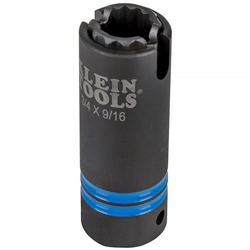 Klein Tools 3-in-1 Slotted Impact Socket 2-Point, 3/4 and 9/16-Inch