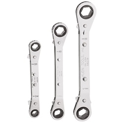 Klein Tools Ratcheting Offset Box Wrench Set - 3pc