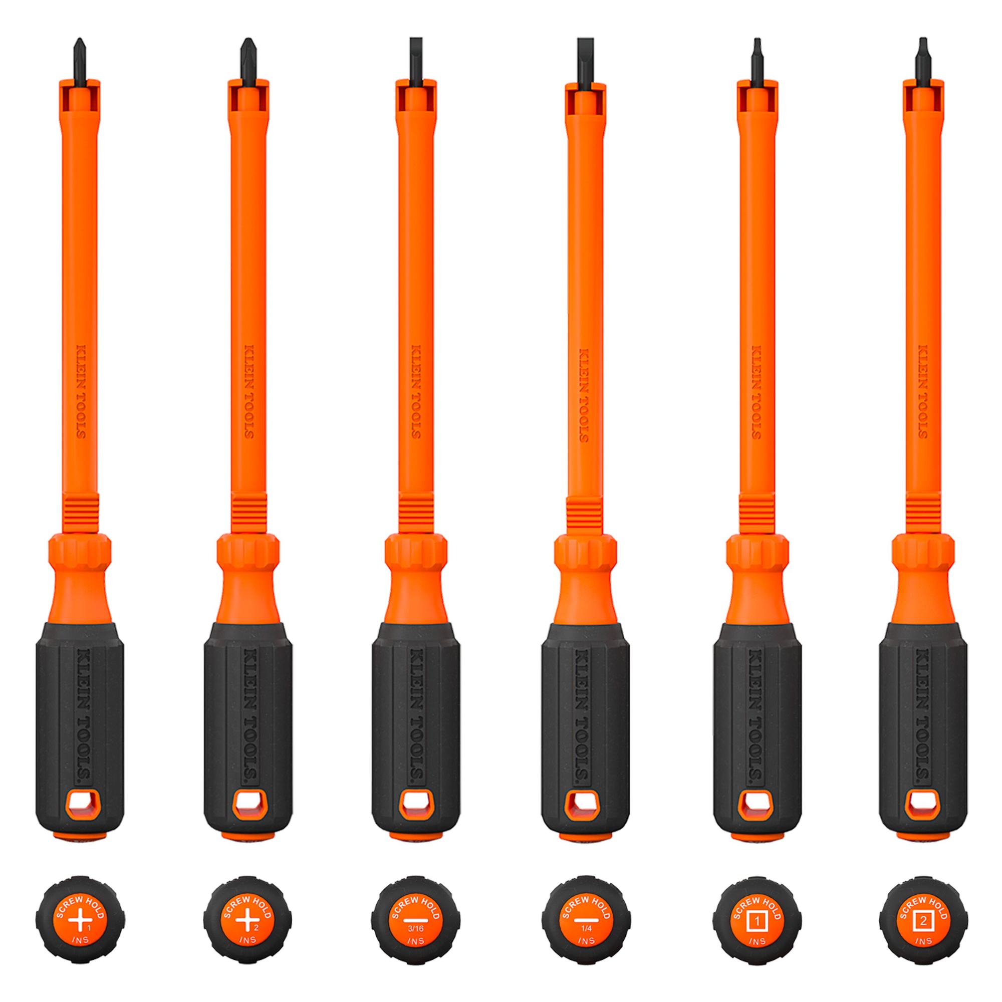 Klein Tools Insulated Hooded Screw Holding Screwdriver Set, 6-Piece
