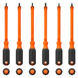 Klein Tools Insulated Hooded Screw Holding Screwdriver Set, 6-Piece