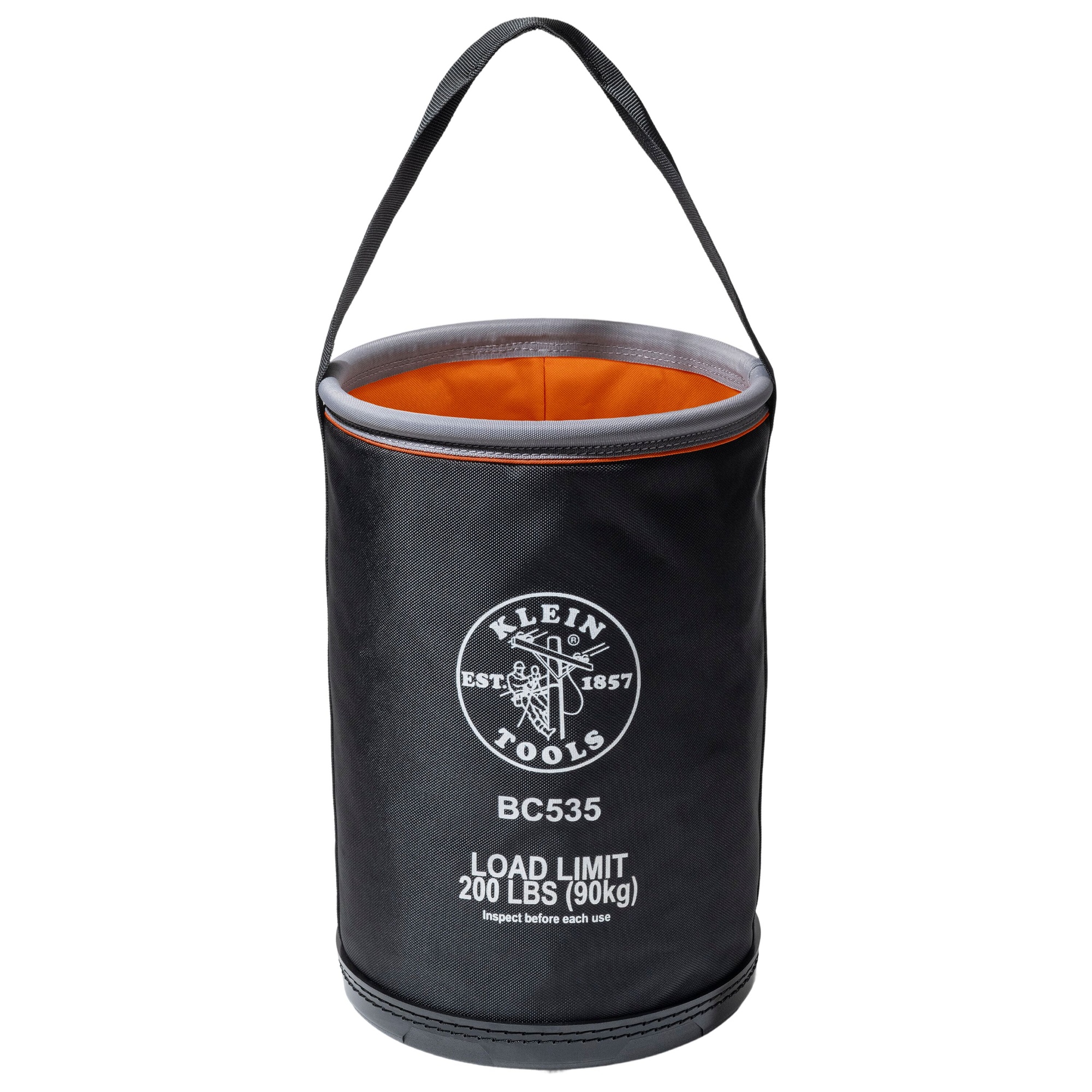 Klein 17in Straight Utility Bucket - 1680D Nylon, 200 lb