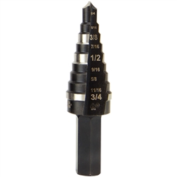 Klein Step Drill Bit #3 - 1/4 to 3/4-Inch