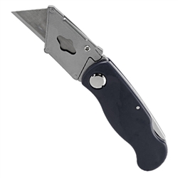 Folding Pocket Locking Utility Knife - Black