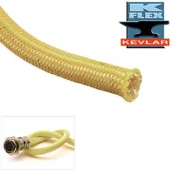 1/4in Kevlar&reg; Expandable Sleeving Yellow - 50'