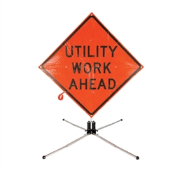 MDI WindMaster Stand w/ Utility Work Sign - 36in