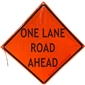 MDI One Lane Road Ahead Traffic Sign - 36in
