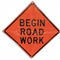 MDI Begin Road Work Traffic Sign - 36in