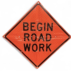 MDI Begin Road Work Traffic Sign - 36in
