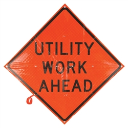 MDI Utility Work Ahead Traffic Sign - 36in
