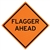 MDI Non-Reflective Flagger Ahead Traffic Sign - 48in