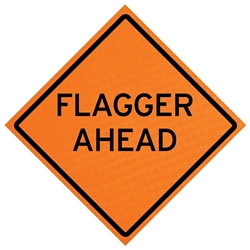 MDI Non-Reflective Flagger Ahead Traffic Sign - 48in