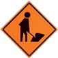 MDI Non-Reflective Worker (Symbol) Traffic Sign - 36in