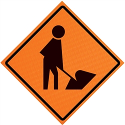 MDI Non-Reflective Worker (Symbol) Traffic Sign - 36in