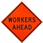 MDI Non-Reflective Workers Ahead Traffic Sign - 36in