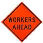 MDI Non-Reflective Workers Ahead Traffic Sign - 36in