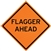 MDI Non-Reflective Flagger Ahead Traffic Sign - 36in