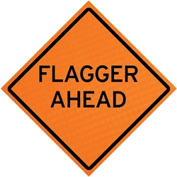 MDI Non-Reflective Flagger Ahead Traffic Sign - 36in