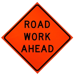 MDI Non-Reflective Road Work Ahead Traffic Sign - 36in