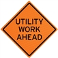 MDI Non-Reflective Utility Work Ahead Traffic Sign - 36in