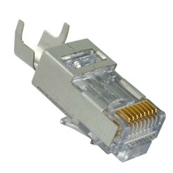 Platinum Tools Ez-RJ45 Shielded Cat5e/6 Connector (ext Ground) 50pc