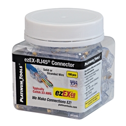 Platinum Tools ezEX48 Connectors - 100 pieces