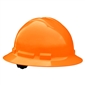 Radians Full Brim Hard Hat 6-Point Ratchet - Hi-Viz Orange