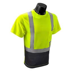 Radians Class 2 Short Sleeve Black Bottom T-Shirt - Large