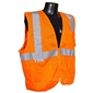 Radians Class 2 Vest with Zipper, Orange - Medium