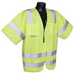 Radians Class 3 Sleeved Vest with Zipper, Green - 2XL