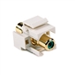 RCA to RCA White Quickport Insert - Green